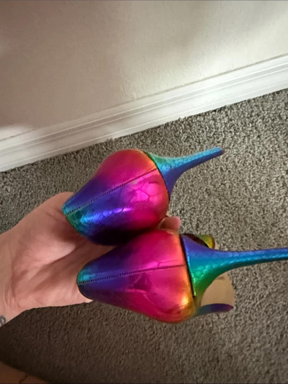 INC International Concepts Iridescent Rainbow Pointed-Toe Stiletto Pumps